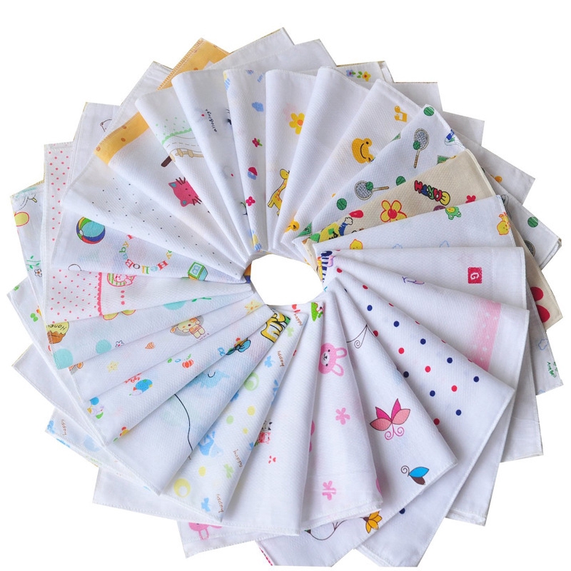 Khăn Cotton Mềm Mại Họa Tiết Dễ Thương Dành Cho Bé