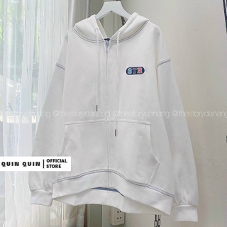Áo hoodie nữ ss7 viền chỉ, thêu logo 156