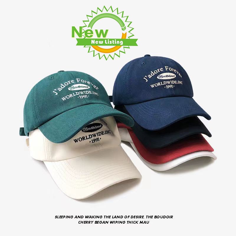 Mũ Lưỡi Trai Thêu Chữ jadore forever Phong Cách Hip Hop Thời Trang Cho Nam Và Nữ