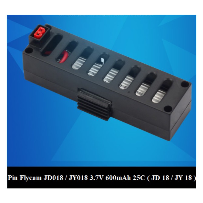 Combo 02 Pin dự phòng Flycam JD018 / JY018, 3.7V, 600mAh, 25C (Đen)
