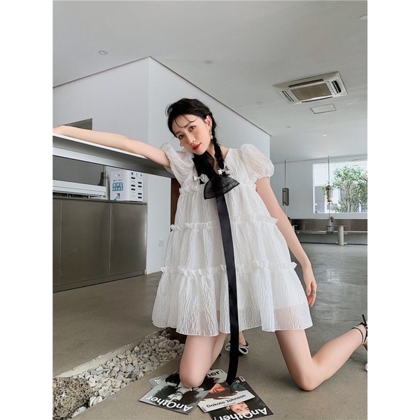 ⚡️Hàng Quảng Châu 100%⚡️Đầm babydoll tầng cho cô nàng điệu đà