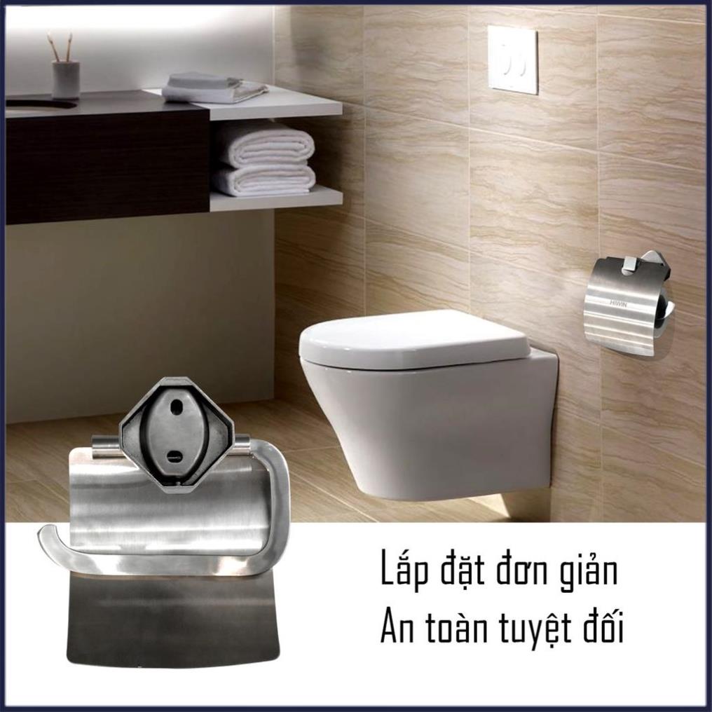 Lô giấy, hộp đựng giấy vệ sinh chất liệu inox 304 mặt gương bóng HIWIN Y-834