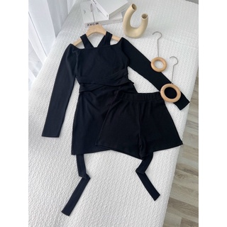Set áo thắt dây kèm short - Chitchitstore