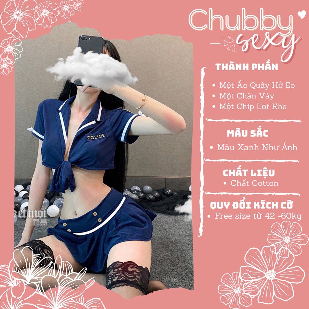 Cosplay Nữ Cảnh Sát Sexy - Bộ Đồ Ngủ Quyến Rũ Gợi Cảm - Police Cosplay Outfit - CPL28-Chubby.Sexy