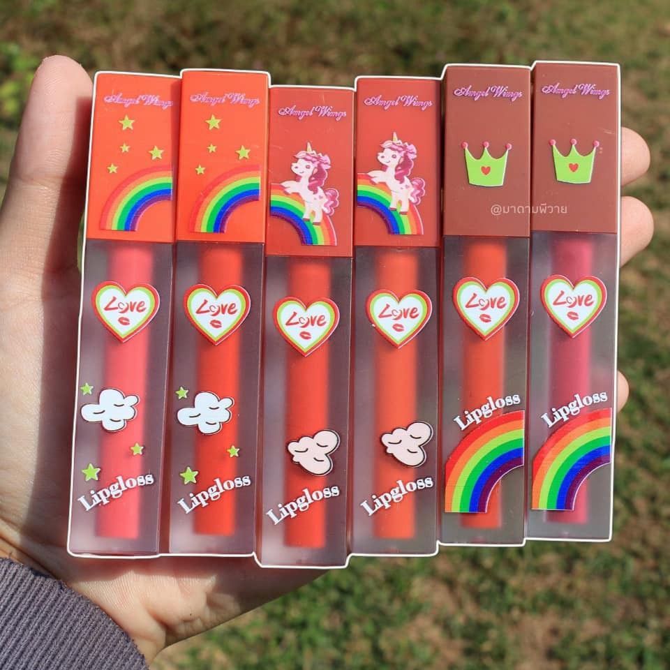 Set Son kem Thái Lan Angel Wings của Unicorn Love gồm 6 cây 6 màu khác nhau , Hot Trend 2020.Tặng kèm 1 túi đựng mỹ phẩm