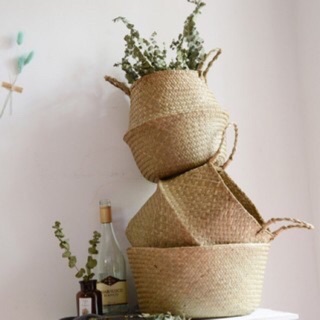 Giỏ cói, giỏ bèodecor đựng đồ, trồng cây đủ size