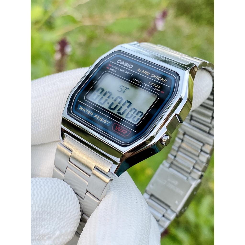 ĐỒNG HỒ NAM CASIO unisex chính hãng fullbox  A158WA-1