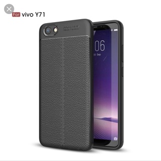 Ốp dẻo Auto focus VIvO y71 vân da chống sốc