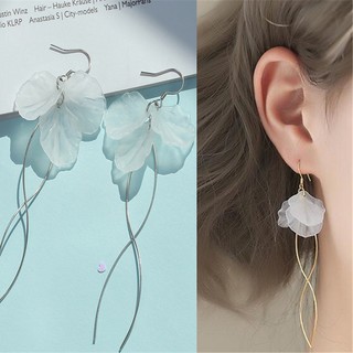 Đôi khuyên tai dài tạo hình cánh hoa thanh lịch cho nữ