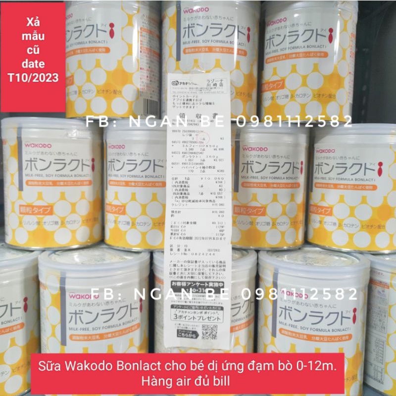 Sữa Wakodo Bonlact hộp 360g dành cho bé dị ứng đạm sữa bò(Hàng Air, đủ bill)