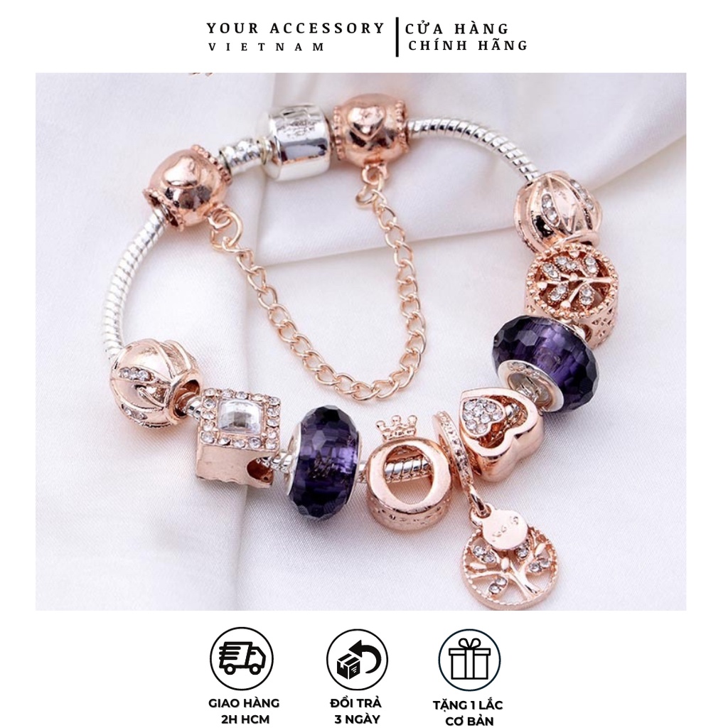 Vòng Charm mạ bạc S925 kiểu Pandora cao cấp YA01 [YOUR ACCESSORY VIETNAM]