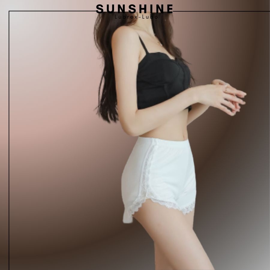 Quần đùi nữ - Quần ngủ nữ siêu xinh thun cotton mềm mát phối ren cao cấp-SUNSHINE