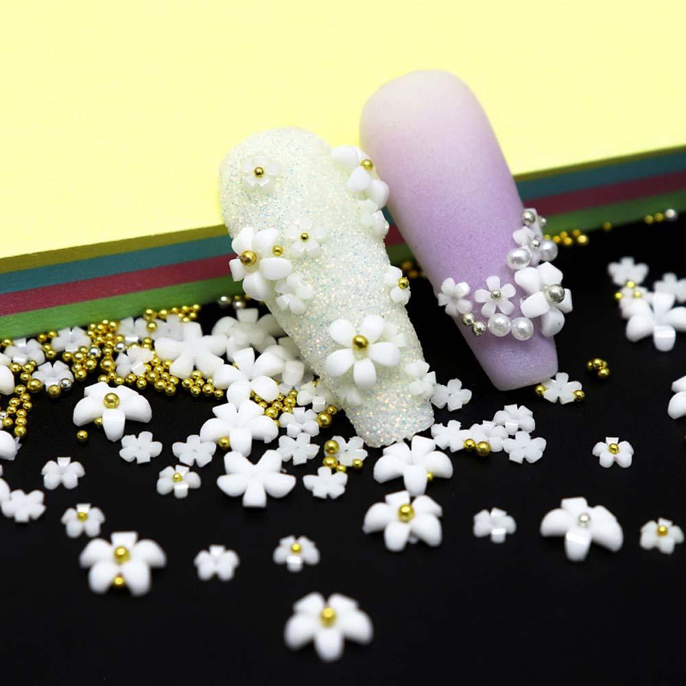 AROMA Phụ Kiện Đá Đính Trang Trí Móng Nghệ Thuật Hình Hoa Năm Cánh Phong Cách Nhật Bản