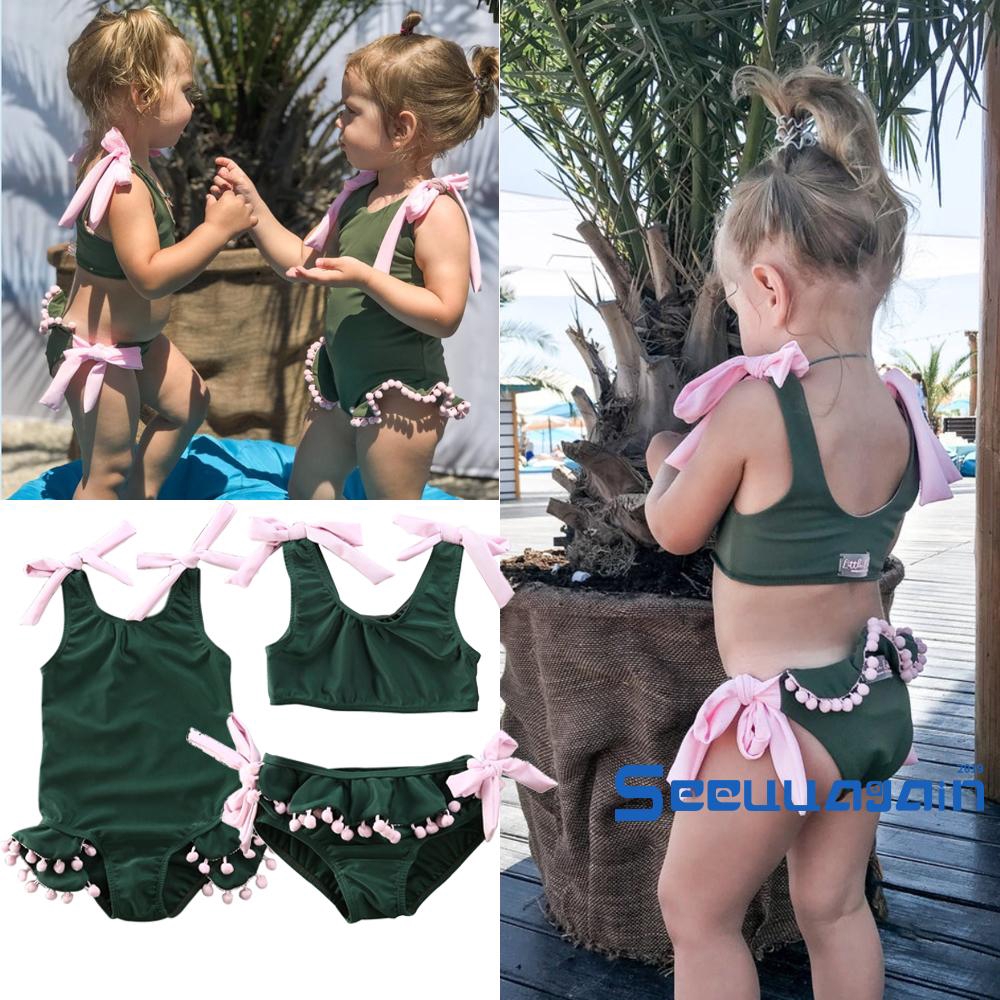 Bộ Đồ Bơi Bikini Dễ Thương Cho Bé Gái