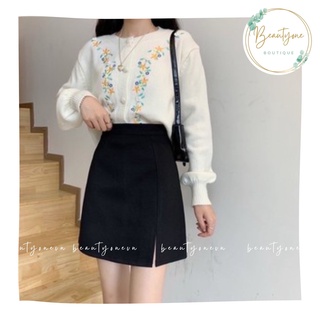 Chân váy công sở ngắn xẻ tà, chân váy ngắn có quần trong kiểu dáng lịch sự