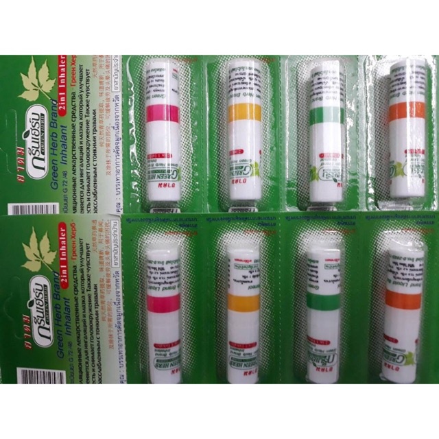 Ống hít thông mũi Green Herb 2 Đầu Thái Lan 2ml