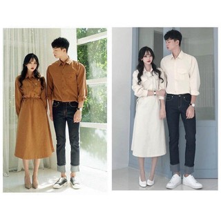 áo váy sơ mi đôi, đồ đôi ( kèm feedback khách và hình thật tại shop )