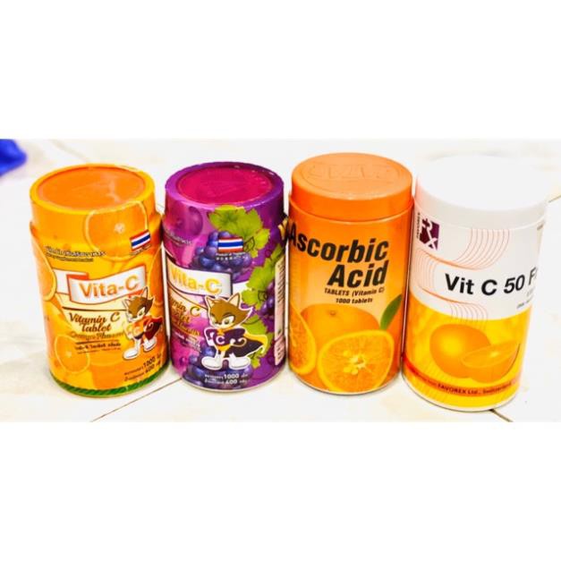 Kẹo Vitamin C Thái Lan (Hũ 1000 Viên)