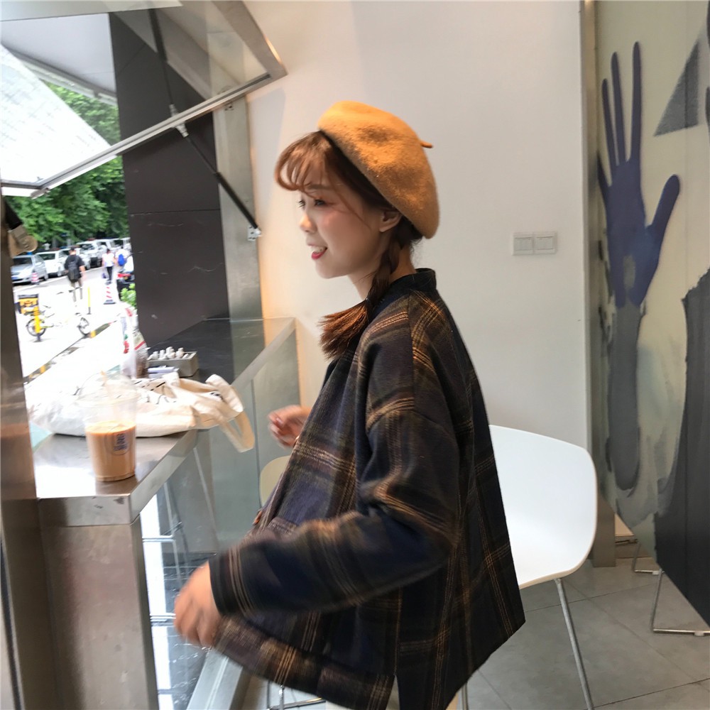 Áo khoác dạ Ulzzang học sinh Hàn