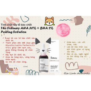 Tinh chất tẩy tế bào chết to aha 30% + bha 2% peeling solution