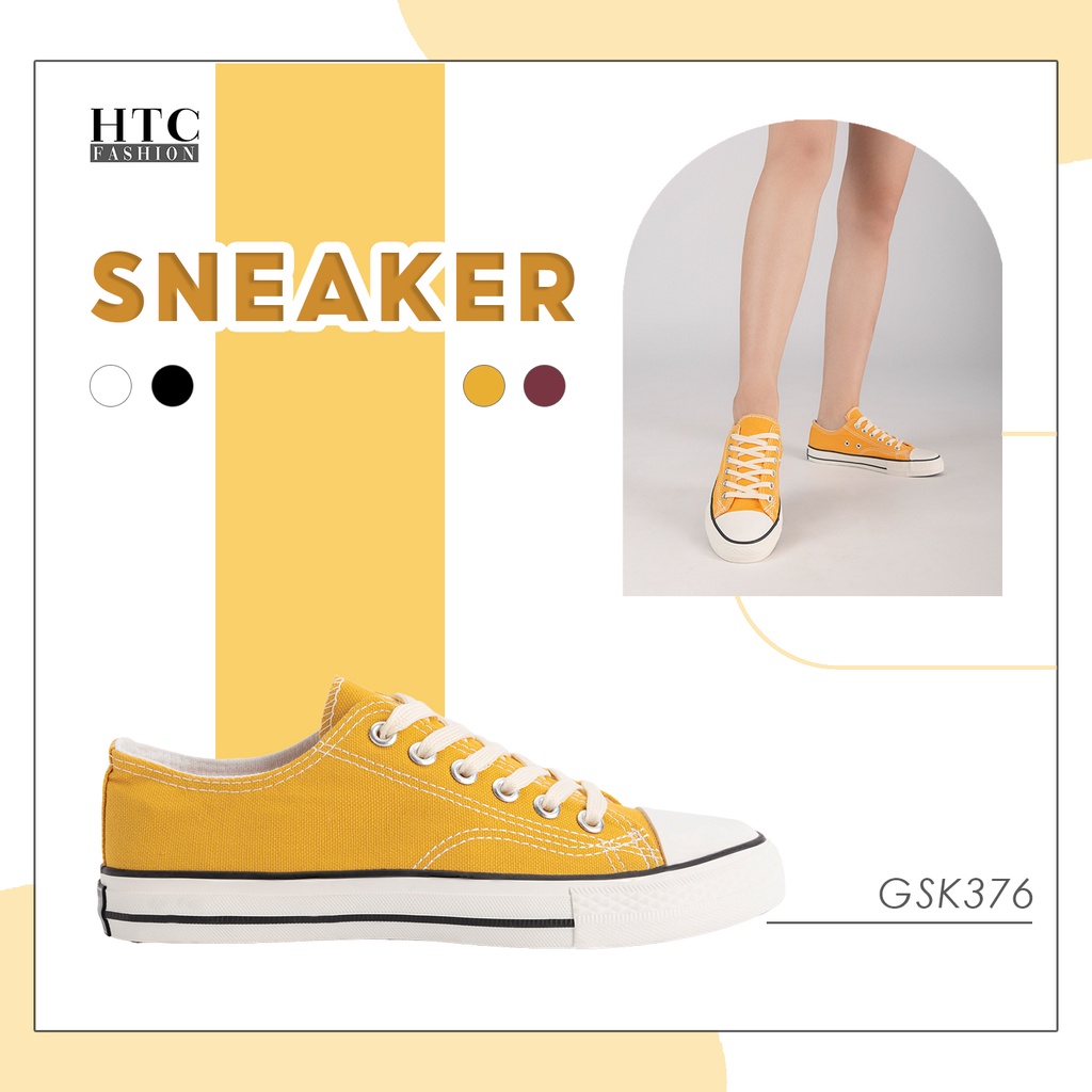 Giày Thể Thao Nữ Sneaker Trơn Basic - GSK376