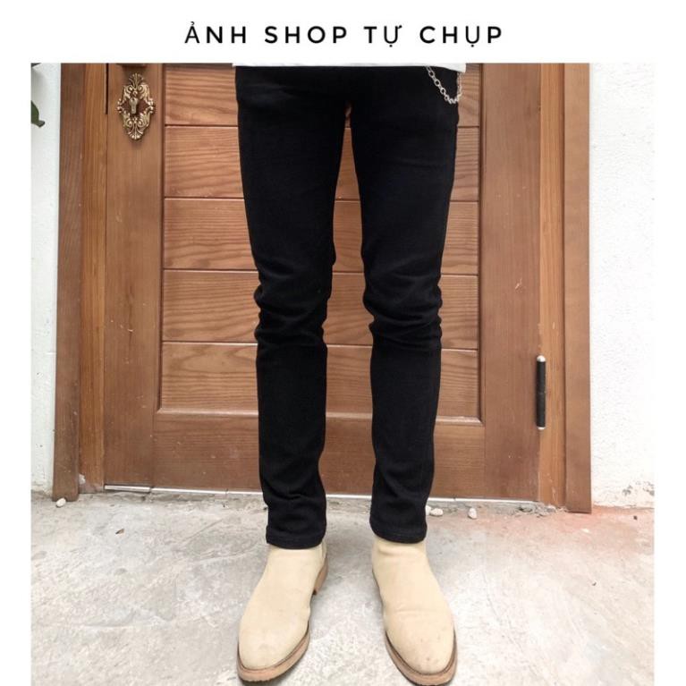 [Tiền Nào Của Đấy]Quần Jeans Nam Đen Trơn Vải Co Giãn, Không Phai Màu Dáng Skinny Phong Cách Hàn Quốc -J01 | BigBuy360 - bigbuy360.vn
