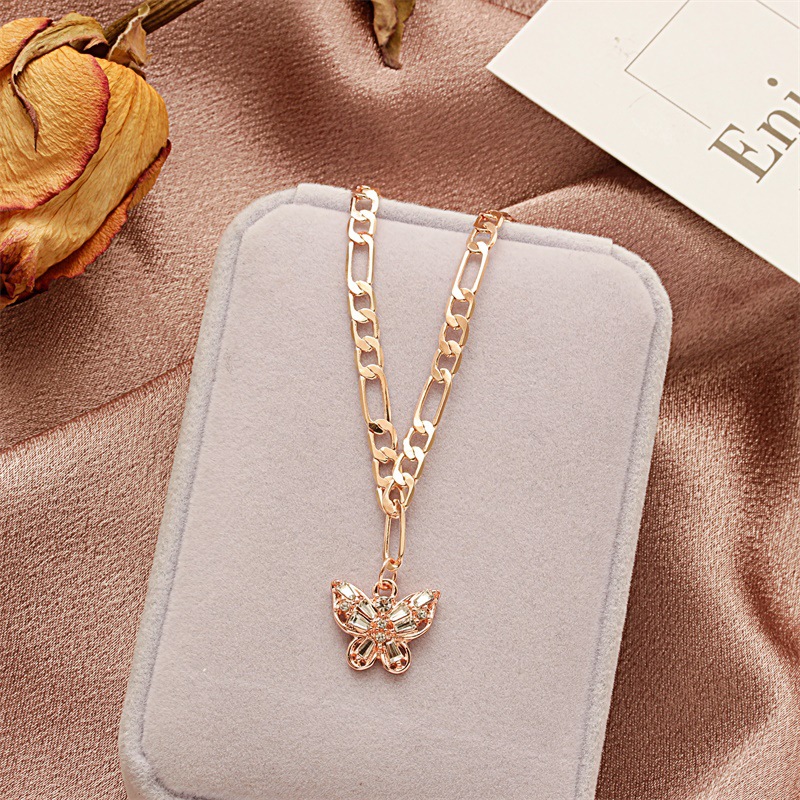 Vòng cổ mặt hình bướm đính đá thời trang cho nữ
