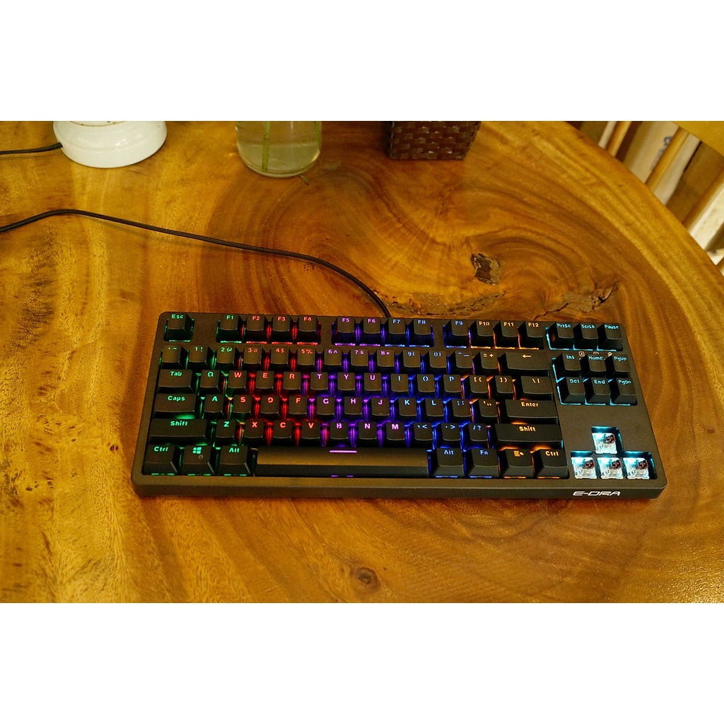 Bàn Phím Cơ E-DRA EK387 V2 - Bản 2022 - Led Rainbow - EDRA Switch - Cáp TypeC - BH 24 tháng