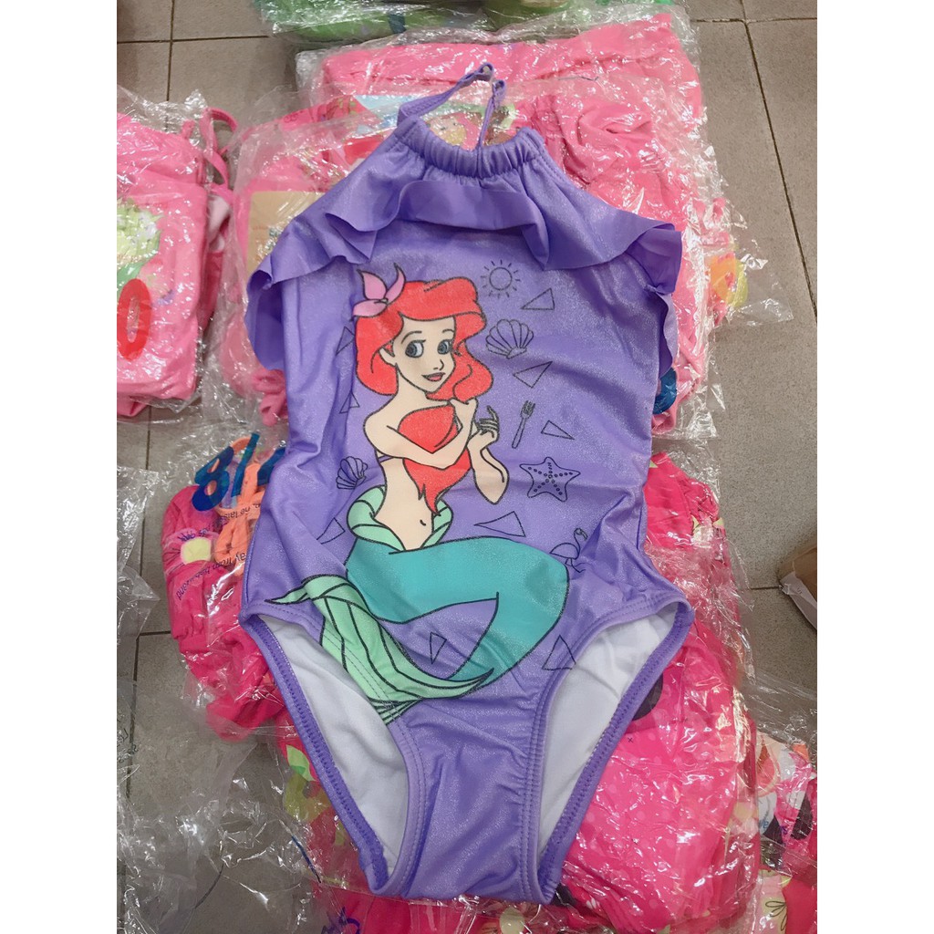 Bikini VNXK xuất dư Disney cho bé gái -Tiên cá tím 13-15kg