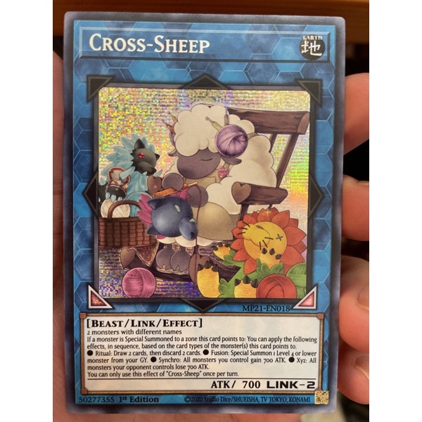 Thẻ bài Yugioh: MP21-EN018 Cross-Sheep - Prismatic Secret rare