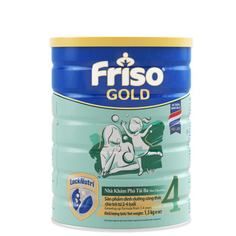 Sữa bột FRISO GOLD 4 - hộp 1500g (1.5kg) cho bé từ 2 đến 4 tuổi