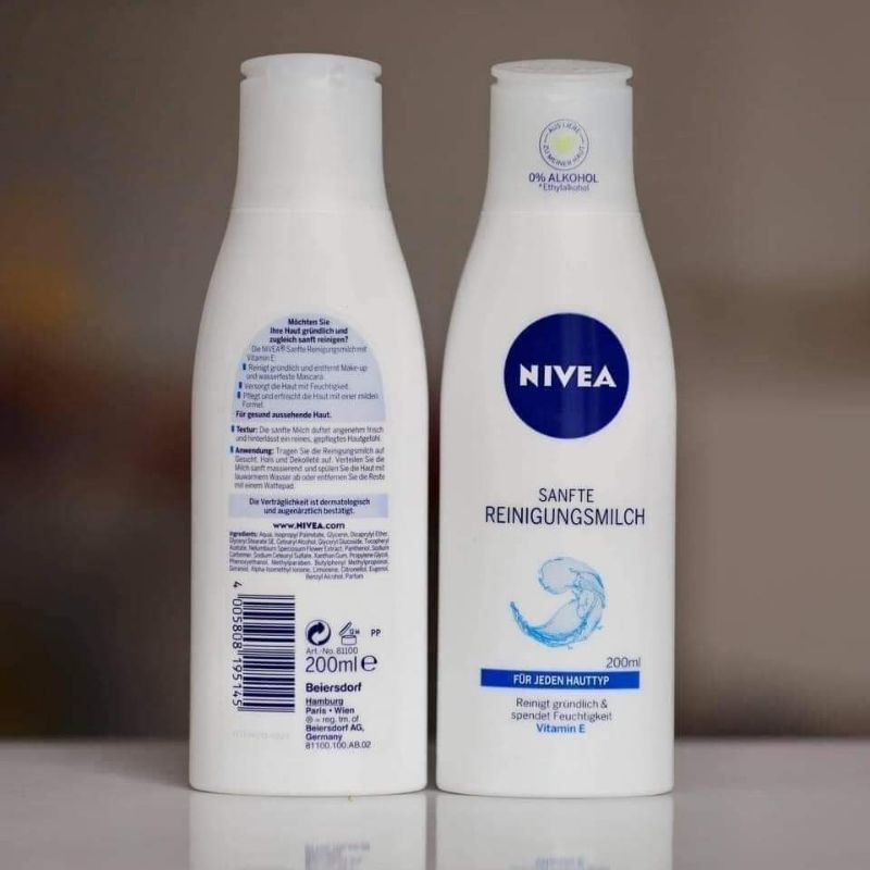 Hàng Đức Sữa Rửa Mặt Tẩy Trang Nivea Bổ Sung Vitamin E