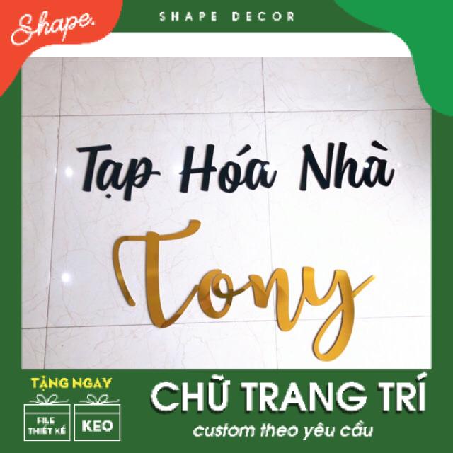 [ ảnh thật của shop ] Bộ chữ dán tường
