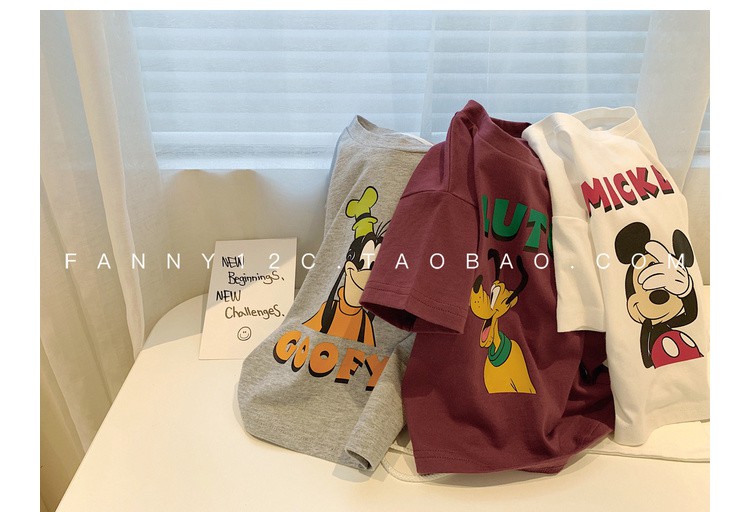 Mickey Mouse parent-child outfit a family of three summer clothing short sleeve T-shirt 2021 new trendy mother-child mot