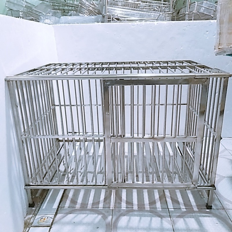 Chuồng Chó Inox Cao Cấp 100x60x75cm - CC0610I