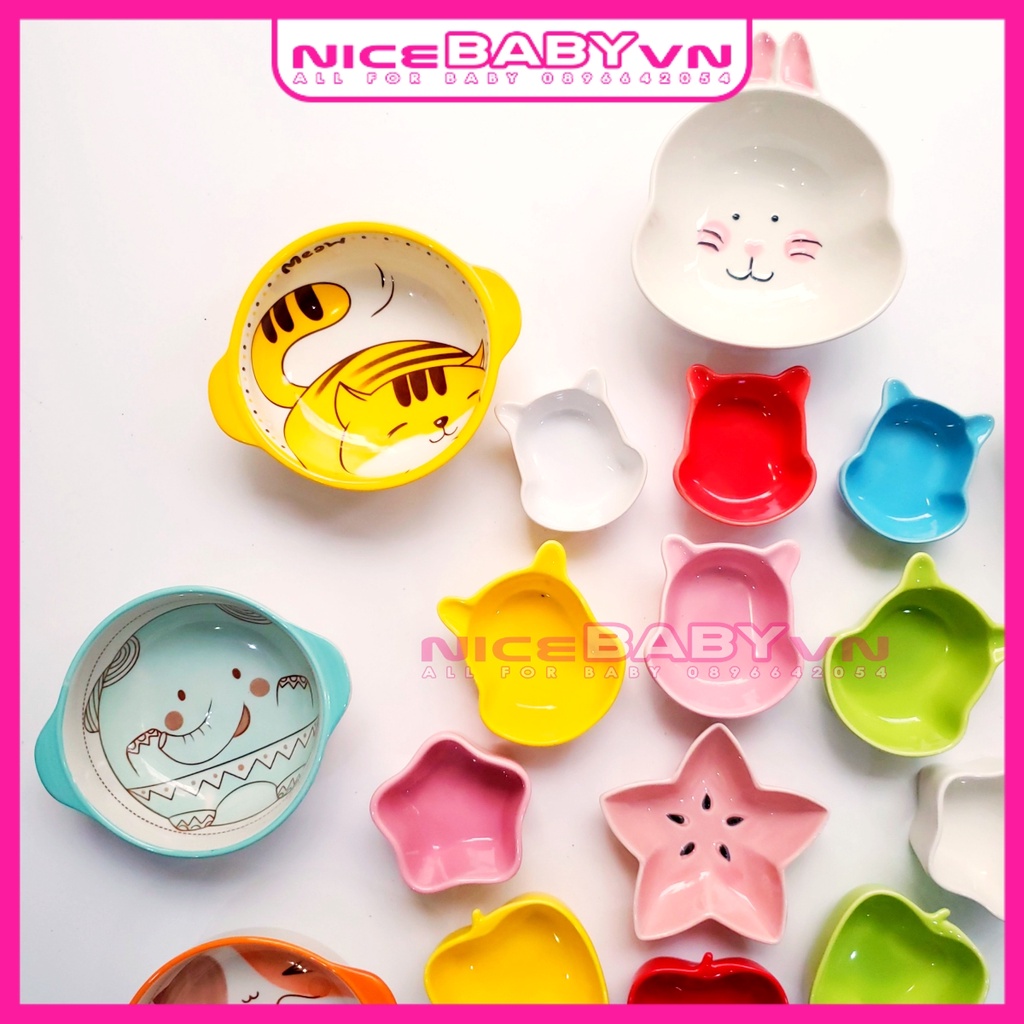 Bát Ăn Dặm Gốm Sứ Đa Dạng Dễ Thương Cho Bé NiceBaByVn