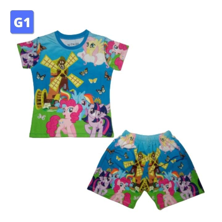 Đồ bộ bé gái hình Pony dễ thương 9-42kg. Chất thun cotton in 3d sắc nét- giặt không vỡ hình.