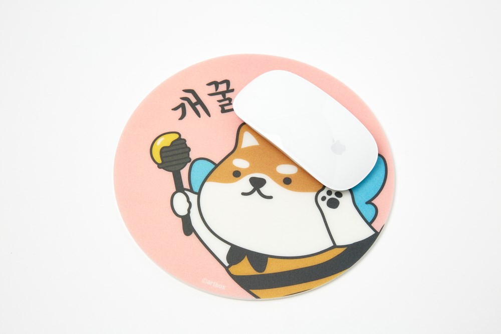 Miếng Lót Chuột Kiểu Dáng Tròn ARTBOX Hàn Quốc In Hình Shiba Dễ Thương