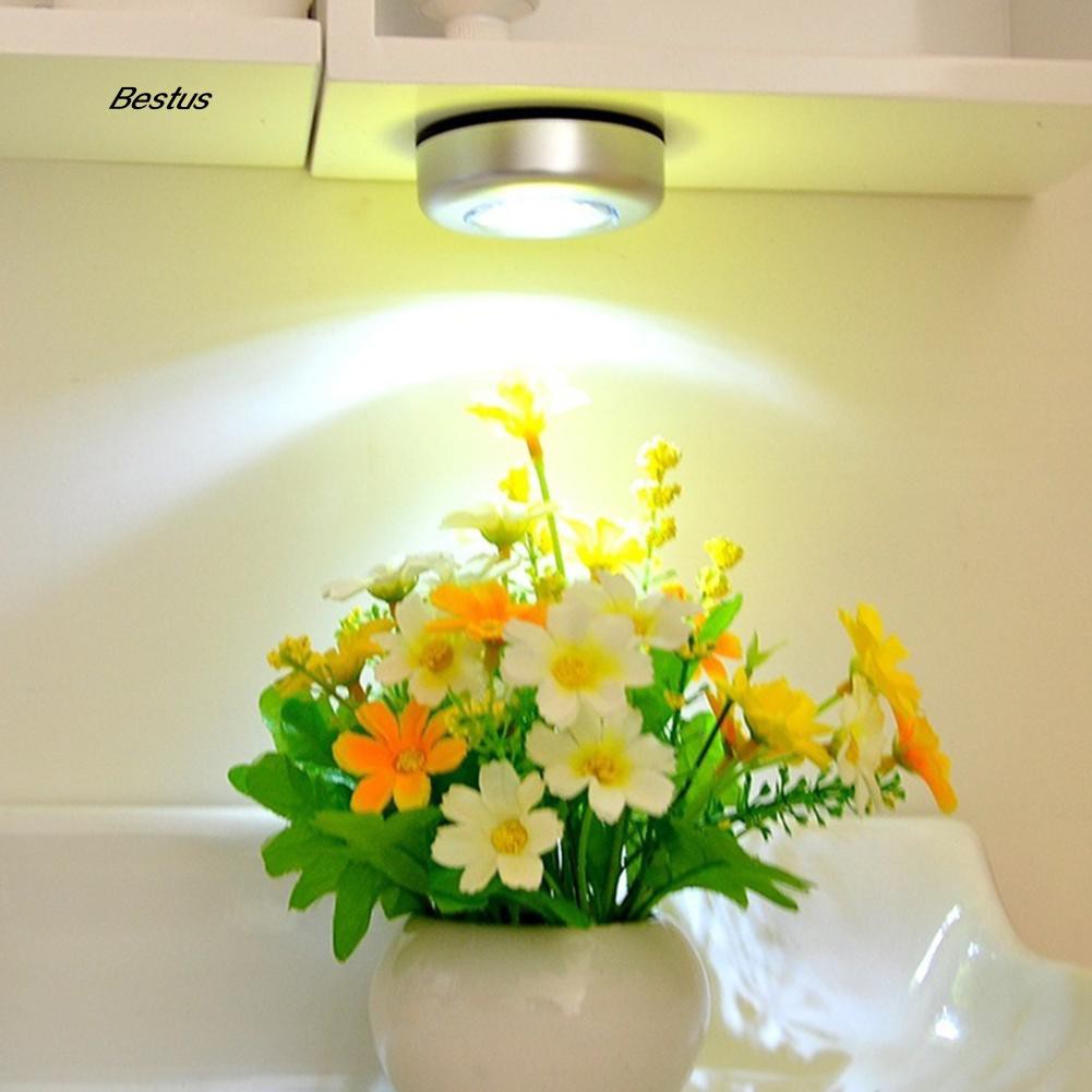 Bộ 2 đèn LED 3 bóng không dây chạm cảm ứng mini gắn tường bếp/xe hơi