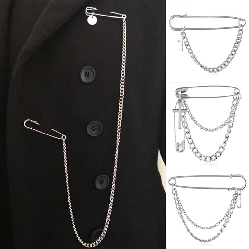 Ghim cài áo hình dáng chiếc chữ thập phong cách Hip Hop cá tính