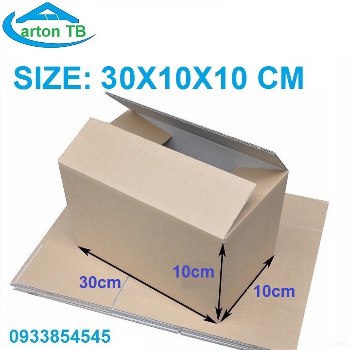 thùng carton 30x10x10 - bộ 10 hộp carton đóng hàng - miễn phí giao hàng