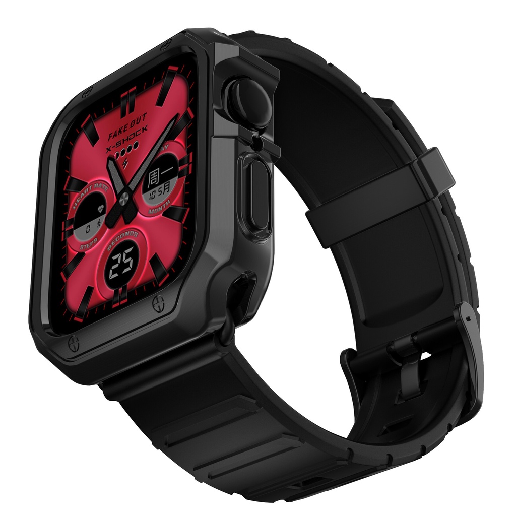 Ốp bảo vệ bằng TPU kèm dây đeo cao su mềm thích hợp cho Apple Watch 6 5 40mm 44mm 42mm / 38mm iWatch 5 4 3 6 SE