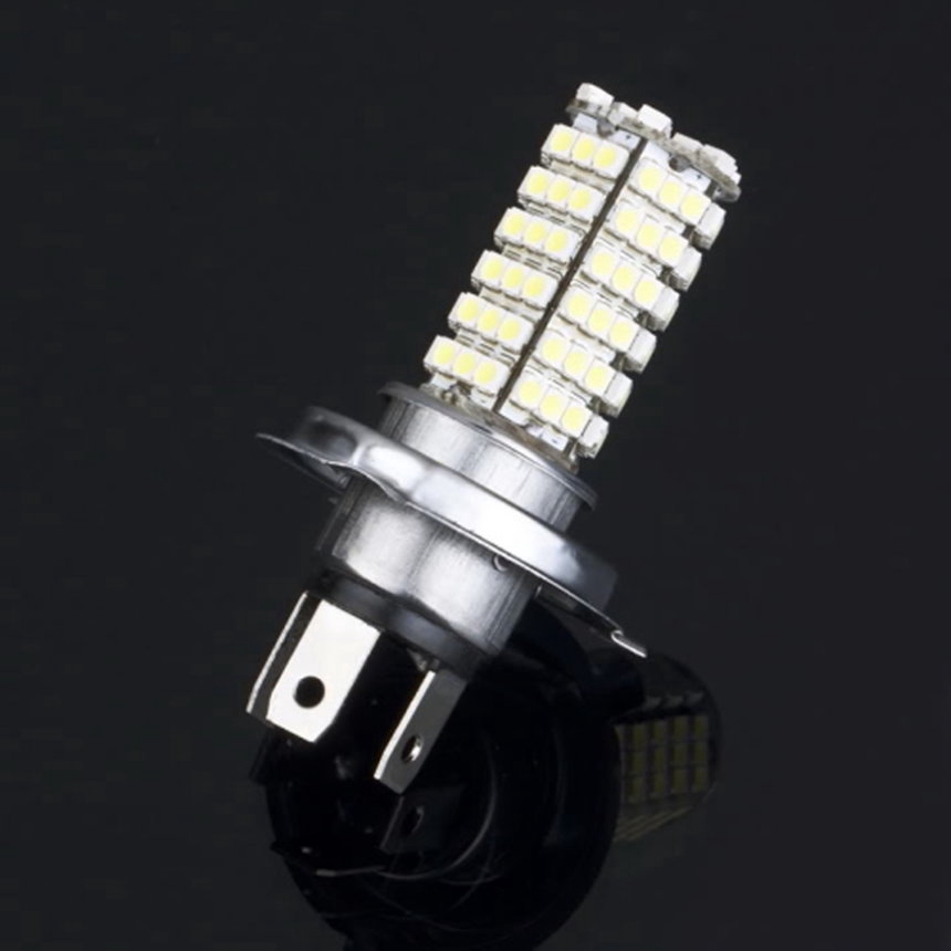 Đèn Pha Led 120 Bóng 3528 Smd H4 Ánh Sáng Trắng Cho Xe Hơi