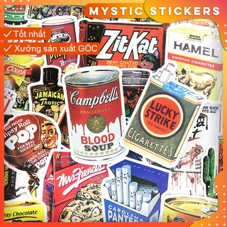 [ĐỒ HỘP VINTAGE #3]37 Sticker chống nước/dán xe laptop mũ bảo hiểm vali...