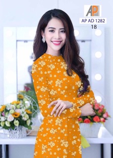 Vải áo dài in hoa nhí