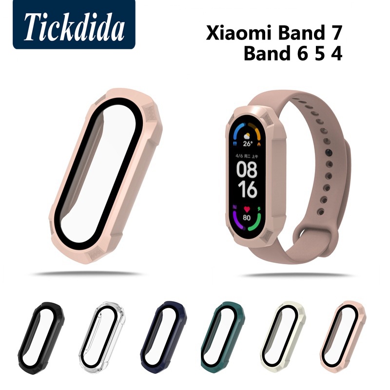 Ốp Lưng Kính Cường Lực Cho Xiaomi Mi Band 7 Mi Band 6 Case Mi Band 5
