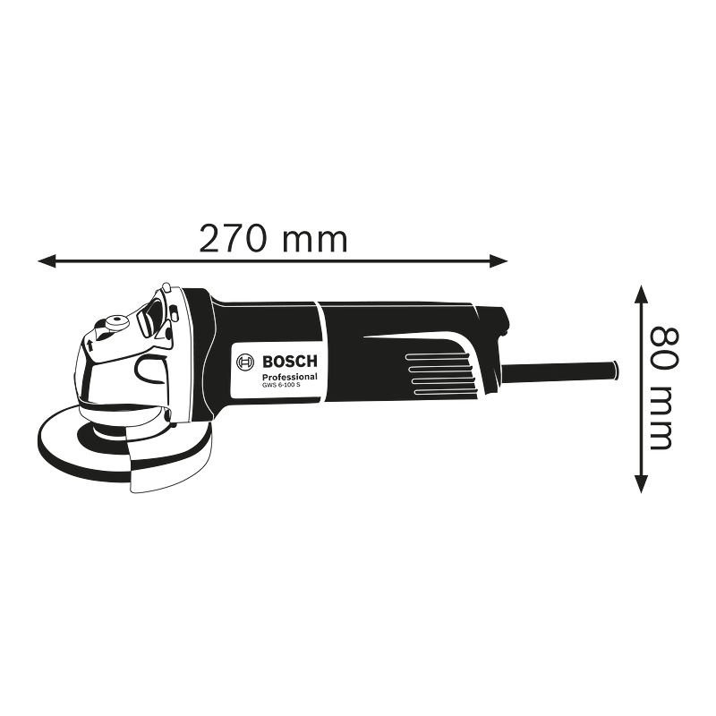 {Hàng_Chính hãng} Máy mài công tắc đuôi Bosch GWS 6-100 S 710W - 100mm, công tắc đuôi