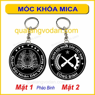Móc khóa mica logo QĐ