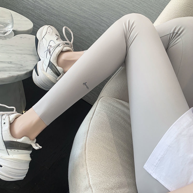 Quần Legging Thể Thao Mỏng Lưng Cao Co Giãn Tốt In Hình Cá Mập Xám Nhạt Thời Trang Xuân Hè Cho Nữ | BigBuy360 - bigbuy360.vn