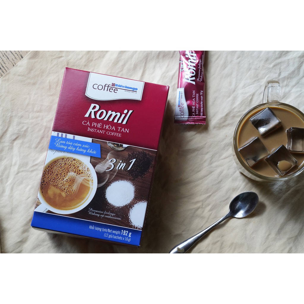 Cà phê hòa tan 3in1 ROMIL 192g - Bùi Văn Ngọ Coffee | BigBuy360 - bigbuy360.vn